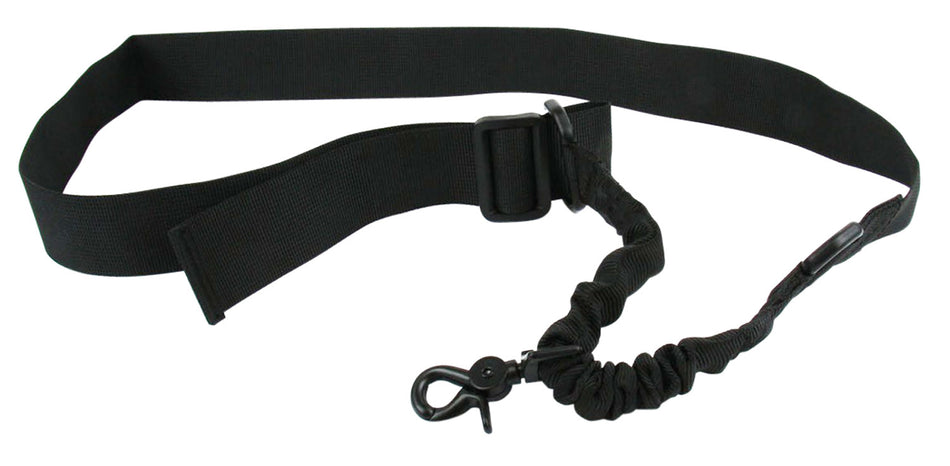 TacFire Single Point Double Bungee Black Nylon Sling 20"-30" Adjustable SL001B
