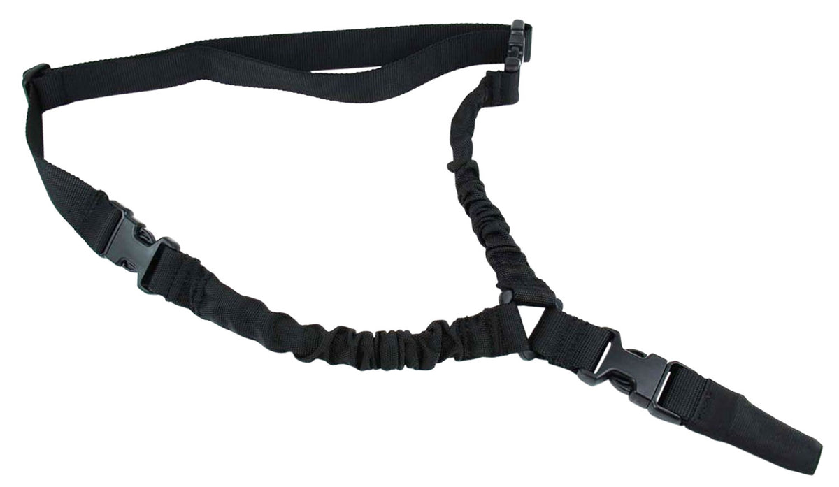 TacFire SL002B Adjustable One-Point Double Bungee Rifle Sling Black Nylon