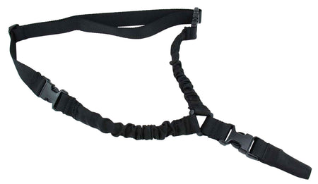 TacFire SL002B Adjustable One-Point Double Bungee Rifle Sling Black Nylon