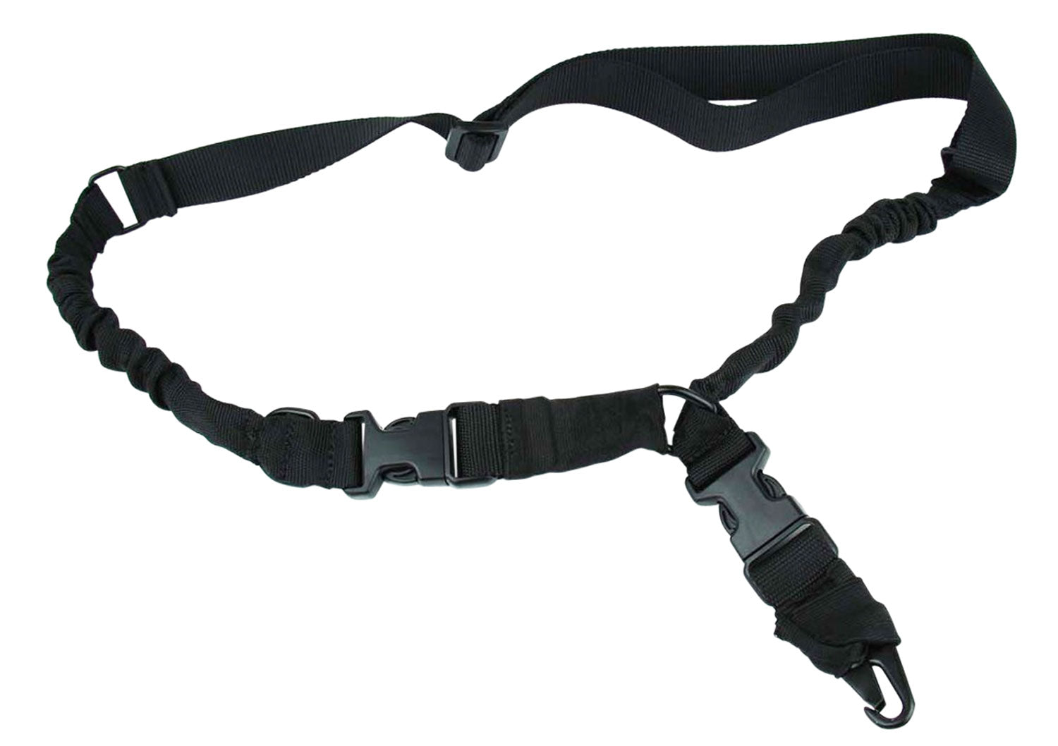 TacFire SL003B Adjustable 2-to-1 Point Double Bungee Rifle Sling Black Nylon
