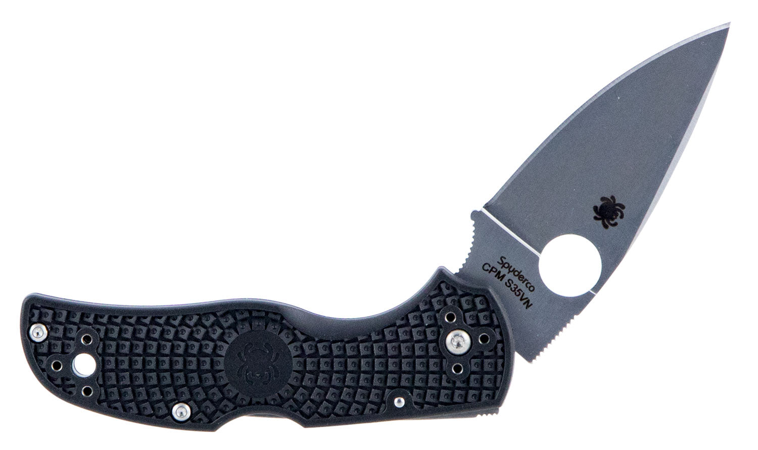 Spyderco C41PBK5 Native 5 2.95" Folding Spear Point CPM S35VN SS Blade Black Bi-Directional FRN Handle with Clip