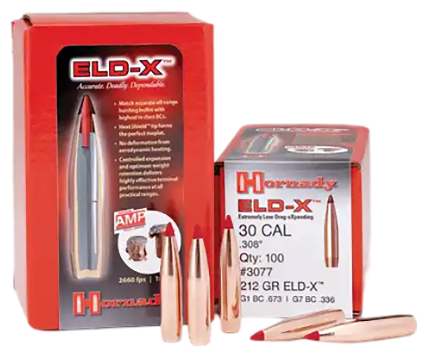 Hornady 2635 6.5mm .264 Diameter 143 Grain ELD-X Component Bullets Box of 100