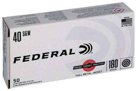 Federal .40 S&W Range & Target 180 grain Full Metal Jacket ammunition