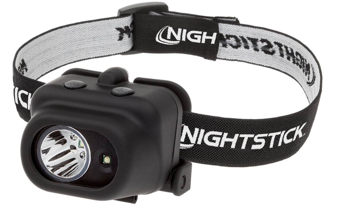 Nightstick NSP4608B Dual-Light Headlamp Black Multi-Position Tilt Head White LED