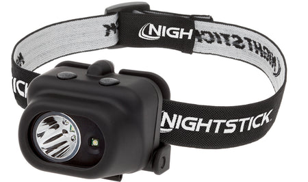 Nightstick NSP4608B Dual-Light Headlamp Black Multi-Position Tilt Head White LED