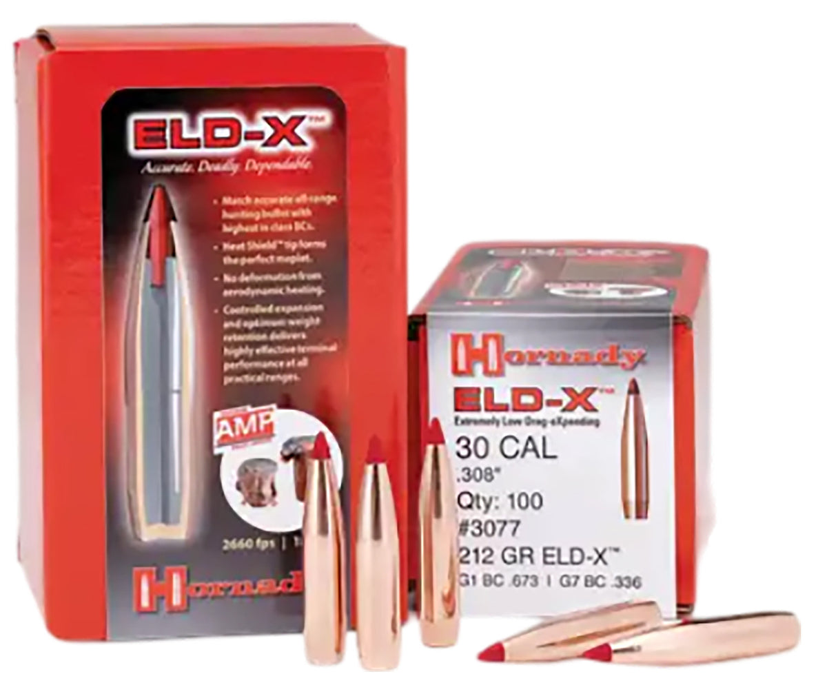 Hornady 3074 30 Cal .308 Diameter 178 Grain ELD-X Component Bullets Box of 100