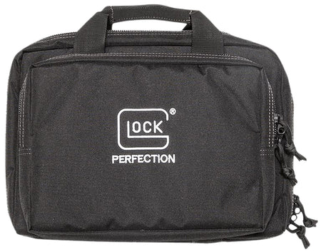 Glock AP60300 Double Pistol Case Black with Carry Handle Dual Padded Compartments and 5 Mag Holders