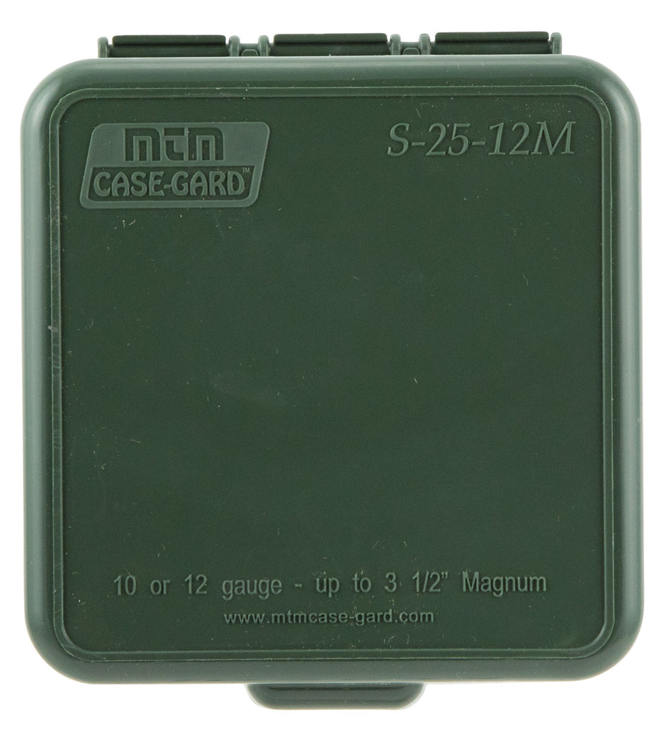 MTM S2512M11 Shotshell Ammo Box Flip-Top Multi-Gauge Forest Green Polypropylene 25rd