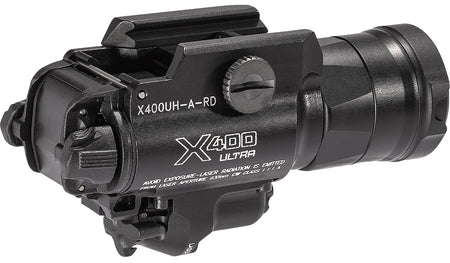 SureFire X400UHARD X400UH-A-RD Masterfire WeaponLight Black 1000 Lumens White LED with Red Laser