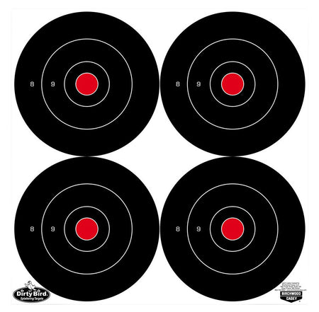 Birchwood Casey 35570 Dirty Bird 6" Bullseye Hanging Tagboard Shooting Target Black/White 100-Pack
