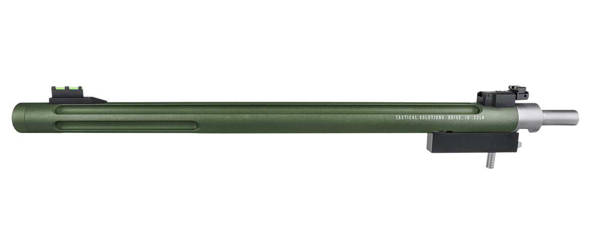 Tactical Solutions X-Ring 22 LR Takedown Replacement Barrel 16.50" OD Green Finish Ruger 10/22