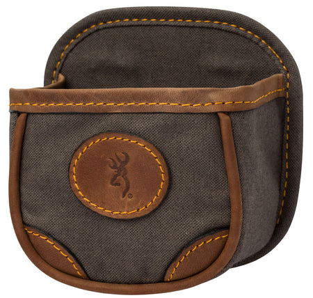 Browning 121388694 Lona Shell Box Carrier Canvas and Leather with Heavy-Duty Belt Clip