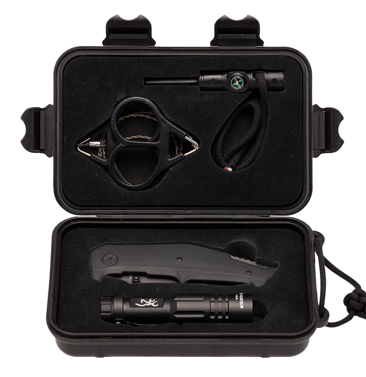 Browning 3220288 Outdoorsman Survival Kit 3.5in Folding Drop Point Blade with Multi-Tool Accessories