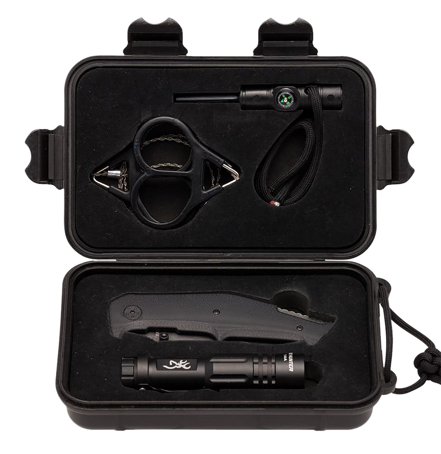 Browning 3220288 Outdoorsman Survival Kit 3.5in Folding Drop Point Blade with Multi-Tool Accessories