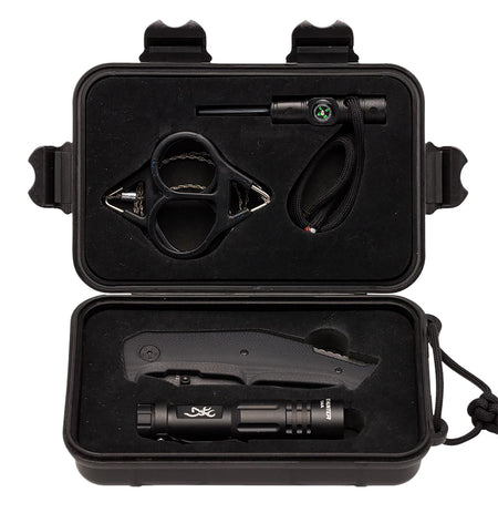 Browning 3220288 Outdoorsman Survival Kit 3.5in Folding Drop Point Blade with Multi-Tool Accessories