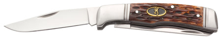 Browning Joint Venture Traditional Folding Pocket Knife 2.88" 8Cr13MoV SS Blade Jigged Bone Handle