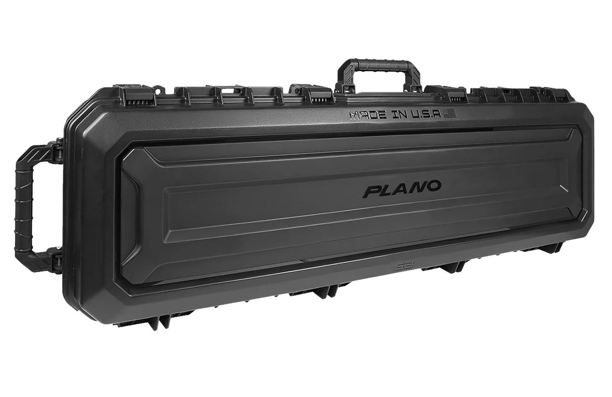 Plano PLA118521 All Weather Double Long Gun Case Black Polymer Wheeled