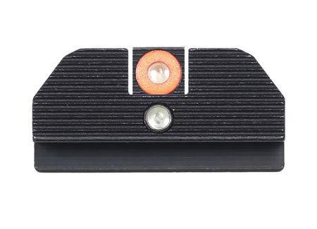Night Fision GLK001015OGZ SOTG Accur8 Green Tritium Orange Outline Front Black Rear Glock 17/17L/19
