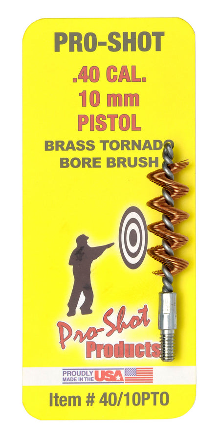 Pro-Shot 4010PTO .40/10mm Caliber Tornado Bore Brush Brass Spiral Loop Pistol