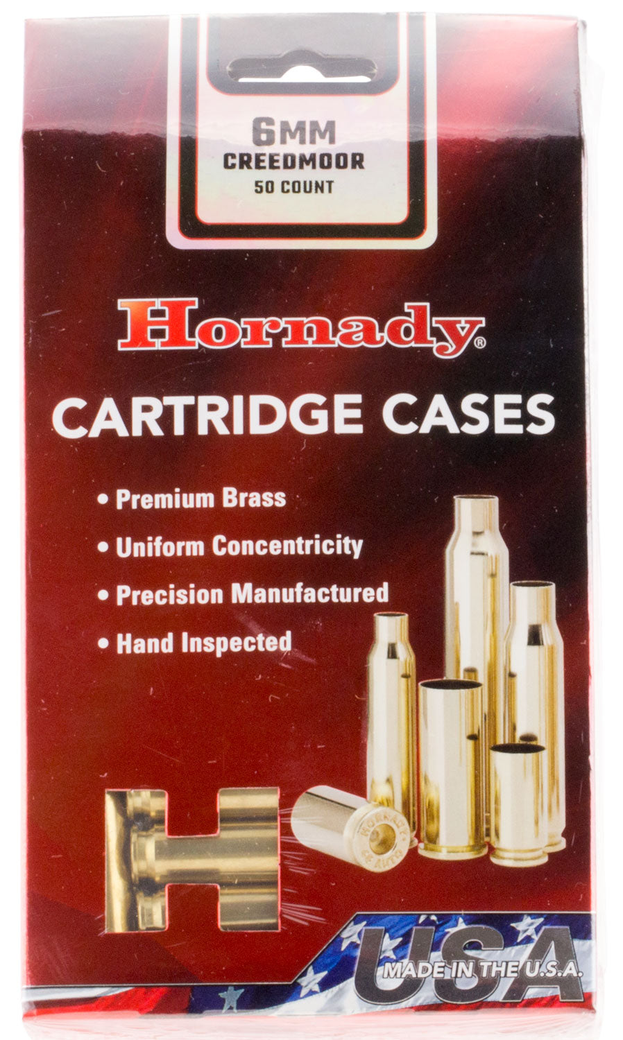 Hornady 86280 6mm Creedmoor Unprimed Rifle Brass Cartridge Cases