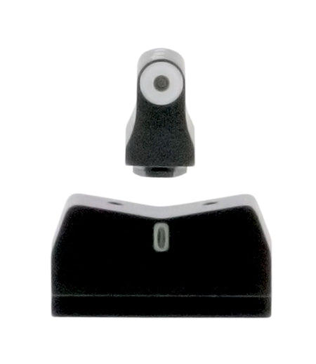 XS Sights GL0004S5 Big Dot Night Sights, Glock - Green Tritium White Outline Front & Rear