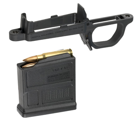 Magpul MAG497-BLK Hunter 700 Stock Bolt Action Mag Well Polymer Black Finish Includes One PMAG5 7.62 AC