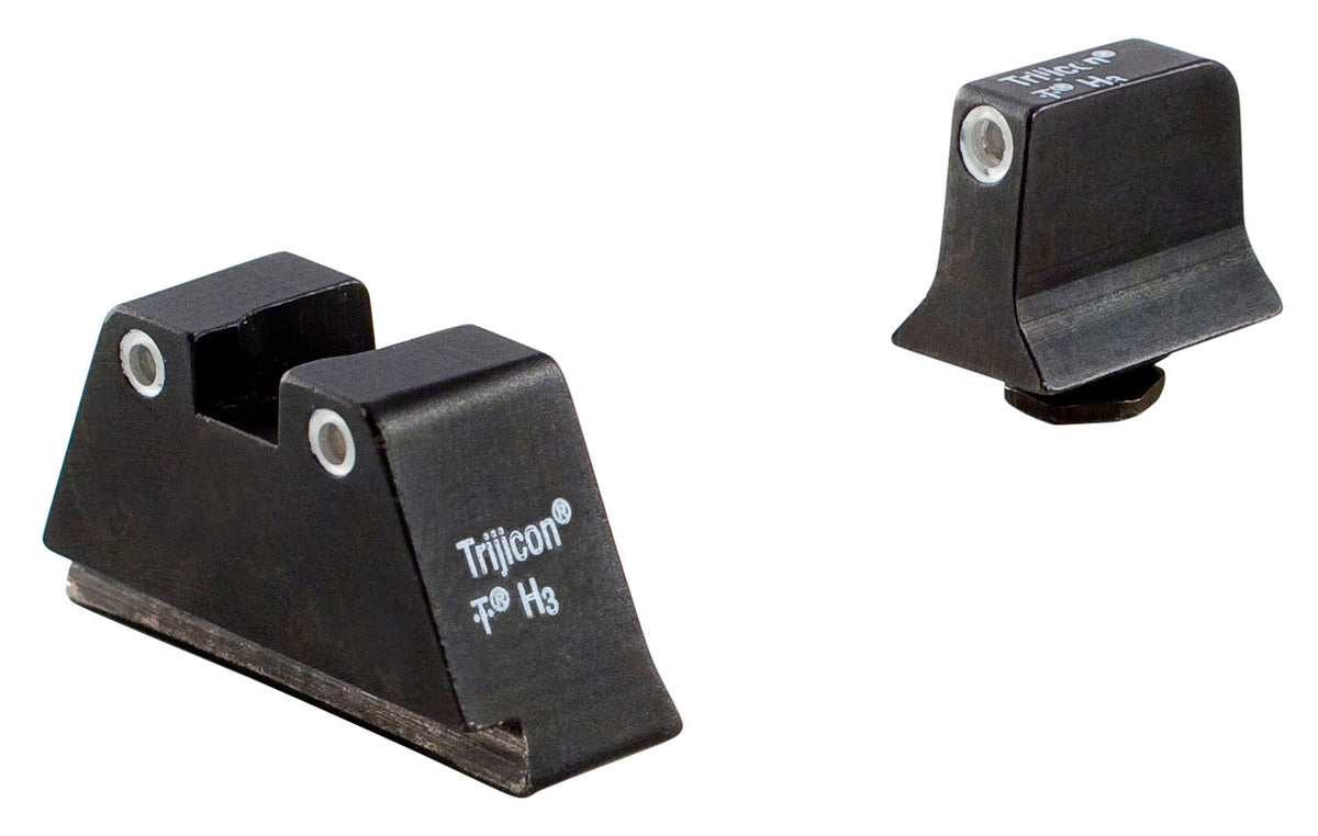 Trijicon Suppressor/Optic Height Night Sights Green Tritium White Outline Glock 20/21