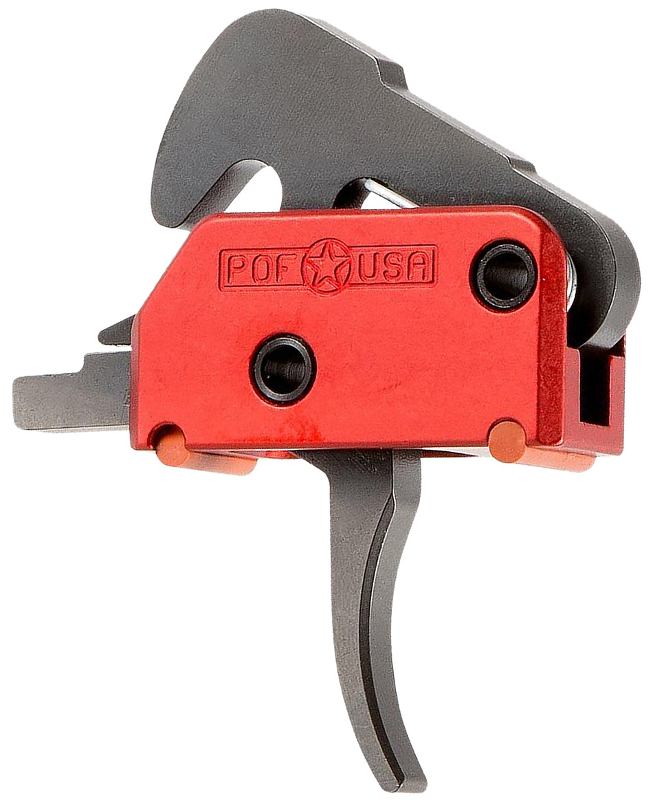 Patriot Ordnance Factory 01509 AR-Platform Two-Stage Drop-In Trigger Curved Black Red