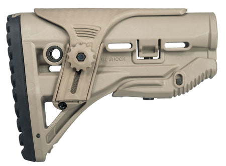 FAB Defense GL-Shock CP FDE Buttstock for AR-15/M16/M4 with Adjustable Cheekrest
