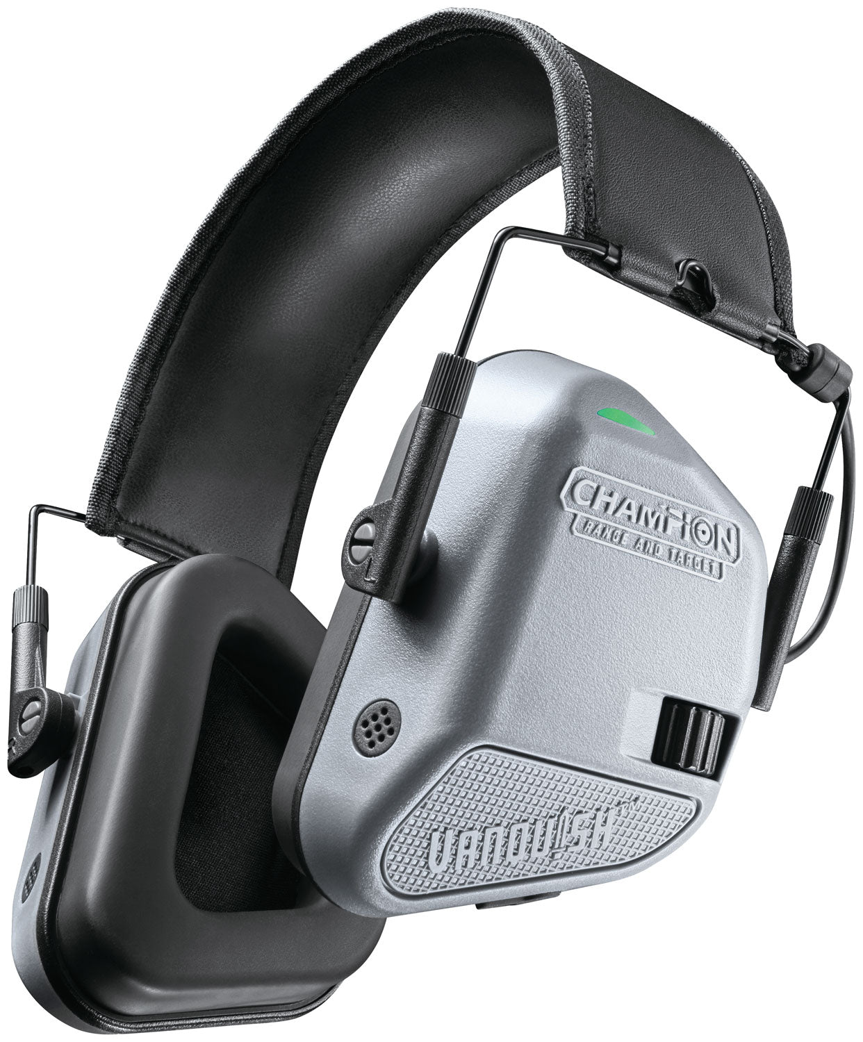 Champion Vanquish Over-the-Head Rechargeable Electronic Hearing Muff 12-Hour Runtime Gray/Black