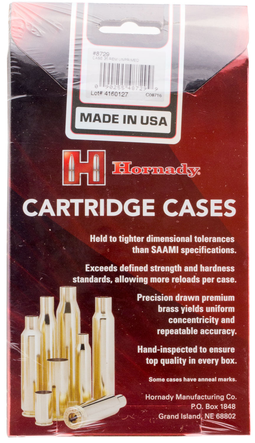Hornady 8729 35 Rem Unprimed Rifle Brass Cartridge Cases