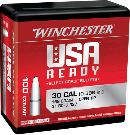 Winchester 308 Winchester 168 Grain Open Tip Component Bullets 100/Box