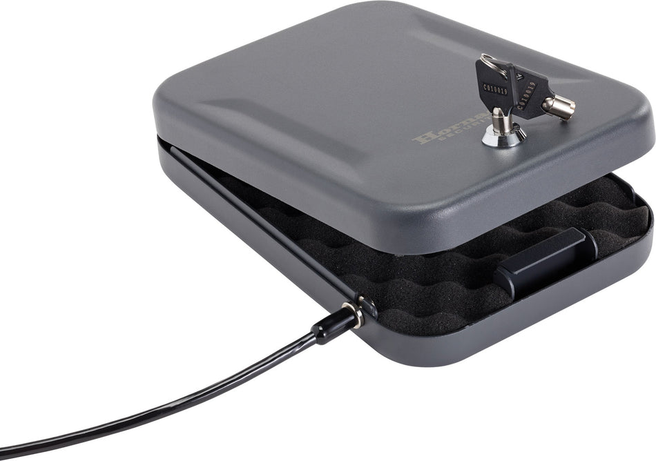 Hornady 95200 Black Steel Standard Lock Box Large Key Entry Single Handgun