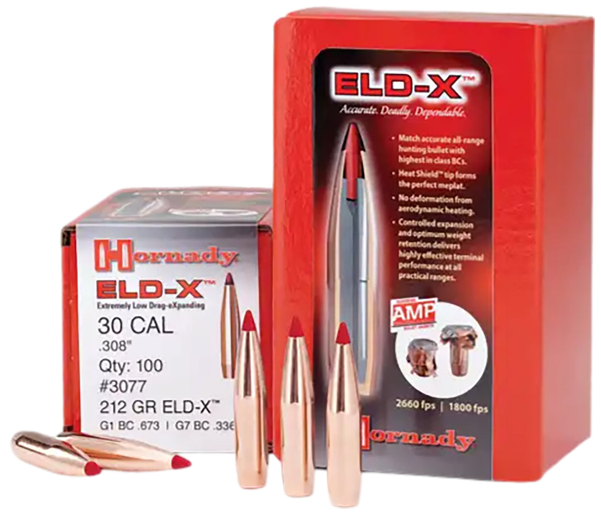 Hornady 2441 6mm .243 Diameter 90 Grain ELD-X Component Bullets Box of 100