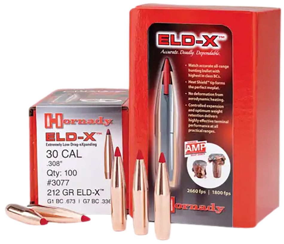 Hornady 2441 6mm .243 Diameter 90 Grain ELD-X Component Bullets Box of 100