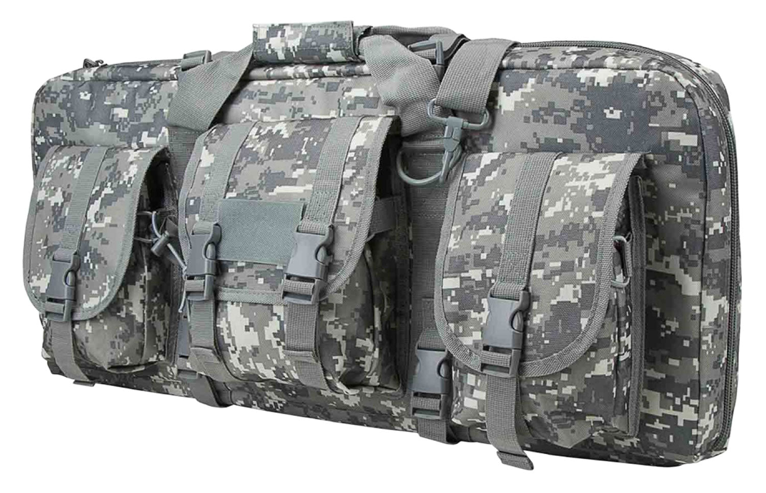 NcStar CVCPD2962D28 28" Digital Camo PVC VISM SubGun Case for 2 AR/AK Pistols with Padded Divider