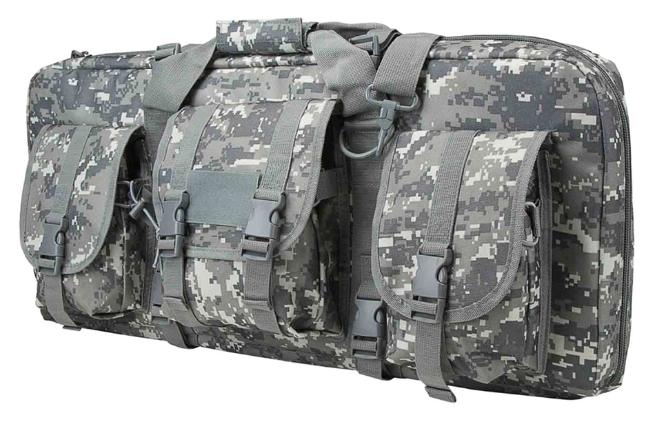 NcStar CVCPD2962D28 28" Digital Camo PVC VISM SubGun Case for 2 AR/AK Pistols with Padded Divider