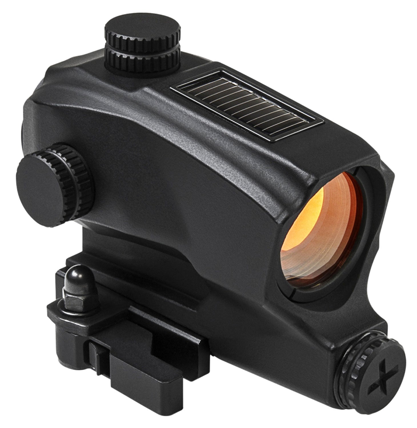 NcStar VDBSOL130 Solar Powered Red Dot Sight Black Anodized 1x 2 MOA QR Mount