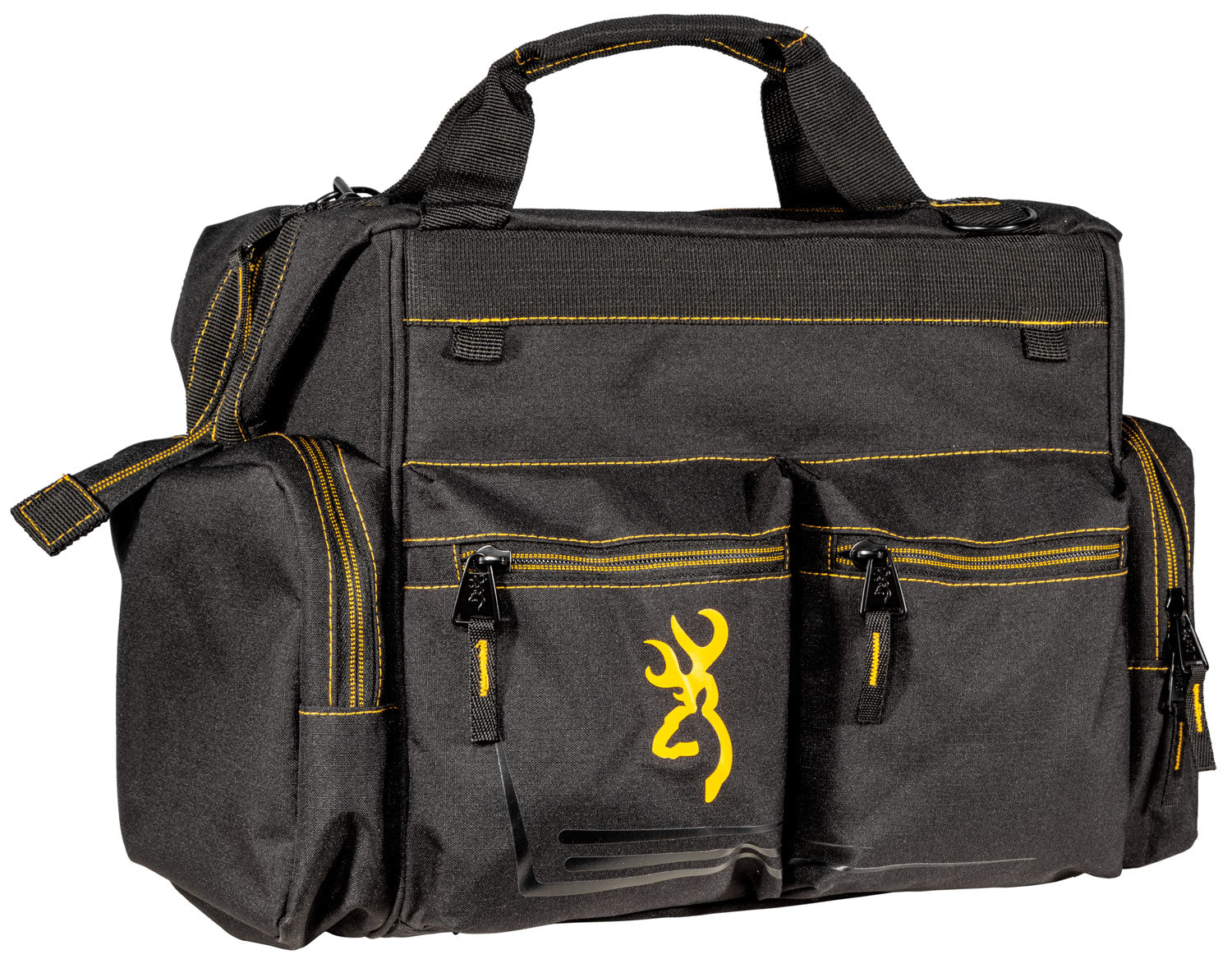 Browning 121095899 Black & Gold Range Bag Black Ripstop Polyester Lockable