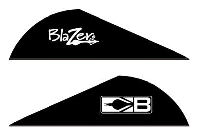 Bohning 2 Inch Solid Black Blazer Arrow Vanes 36pk