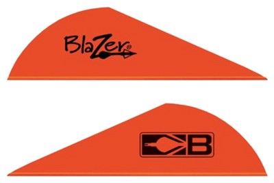 Bohning 2 Inch Solid Neon Red Blazer Arrow Vanes 36pk