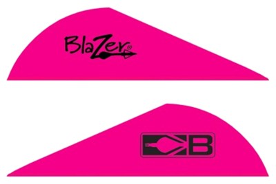 Bohning 2 Inch Solid Hot Pink Blazer Arrow Vanes 100pk