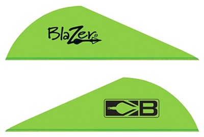 Bohning 2 Inch Solid Neon Green Blazer Arrow Vanes 100pk