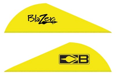 Bohning 2 Inch Solid Neon Yellow Blazer Arrow Vanes 100pk