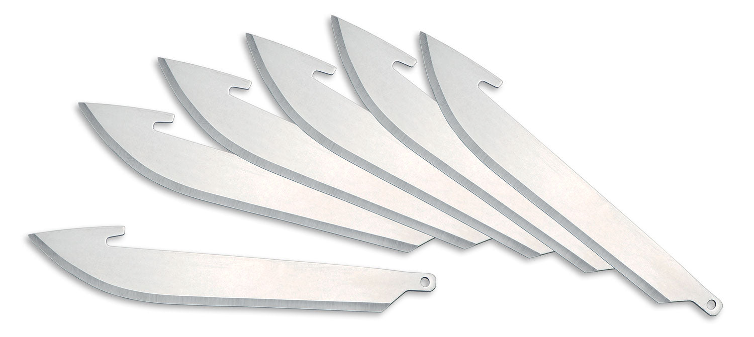 Outdoor Edge RR306 RazorSafe Series 3" Drop Point Replacement Razor Blades – 6 Blades
