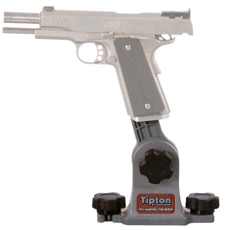 Tipton 558080 1911 Mag Well Vise Block with Barrel Bushing Wrench Gray Red Polymer