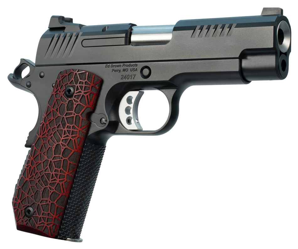 Ed Brown EVOKC9G4 1911 EVO KC9 9mm Luger 9+1 4" Stainless Bull Barrel, Black Gen4 Serrated Carbon Steel Slide & Frame w/Beavertail, Black G10 Grip, Ambidextrous