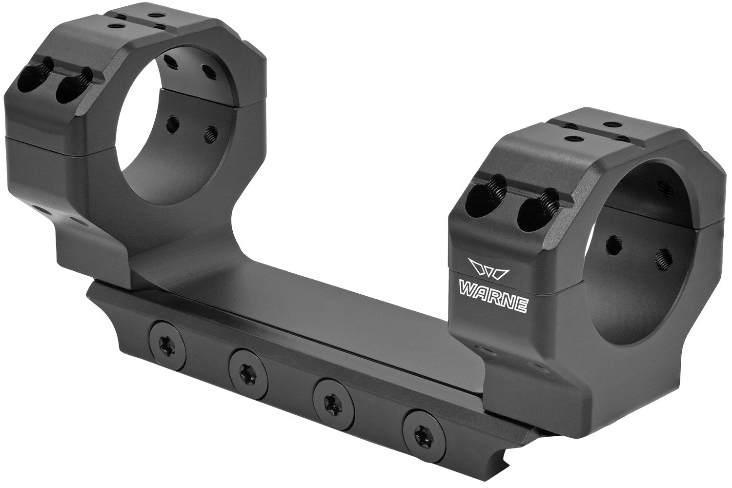 Warne 7817M Precision Scope Mount and Ring Combo Matte Black 30mm 0 MOA STANAG Rail