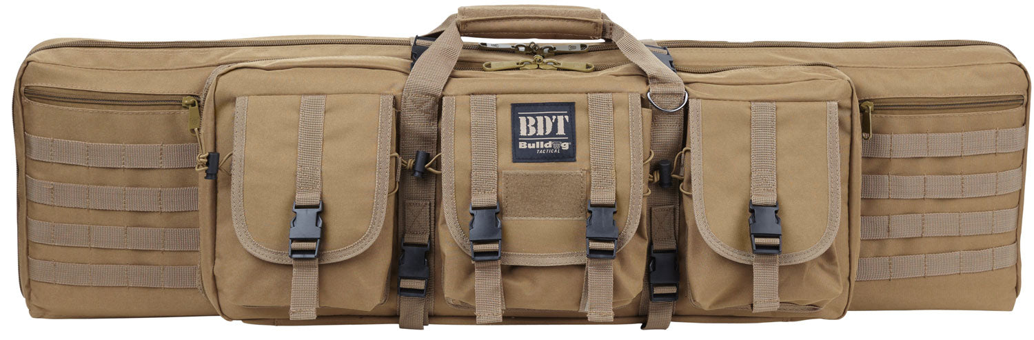 Bulldog BDT3536T Tactical Single Rifle Case 36" Tan Nylon with Deluxe Padded Backpack Straps