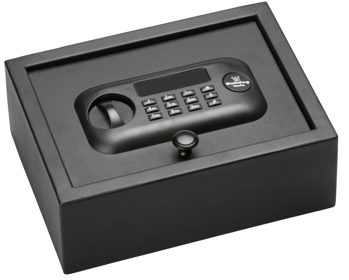 Bulldog BD1030 Top Open Digital Vault Black Steel Keypad Entry 11.80" x 8.70" x 4"
